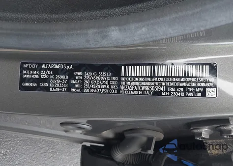 2024 Alfa Romeo Tonale Ti Eawd из США, поврежденный, VIN ZASPATCW9R3031941